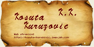 Košuta Kuruzović vizit kartica
